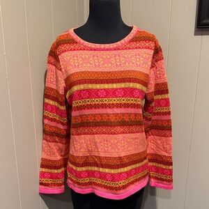 Skovhuus Medium Nordic Winter Cottagecore Cozy Vibrant Striped Women's Sweater